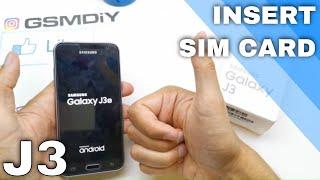Samsung Galaxy J3 (2016) J320F - How to INSERT/ REMOVE SIM Card and Memory SD Card