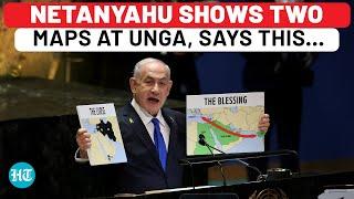 Netanyahu Shows 2 Maps At UNGA To Woo Arab Nations Amid Iran's Call For 'United Muslim Attack'