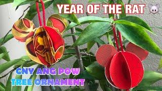 Chinese New Year of the RAT Red Packet Decor : Angpow RAT Tree Ornament Tutorial