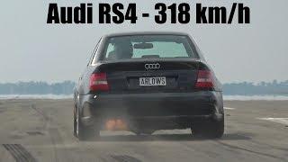 1250HP Audi S4 B5 Bi-Turbo 0-318 KM/H  LOUD START & ACCELERATIONS!