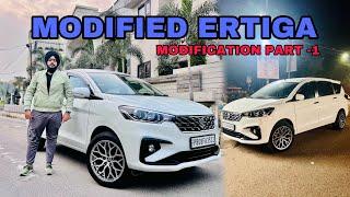 Modified ertiga || modification part-1 || 17 inch alloy wheels || uplift ertiga || my project car