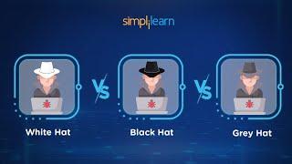 White Hat vs Black Hat vs Grey Hat | Types Of Hackers Explained | Ethical Hacking | Simplilearn