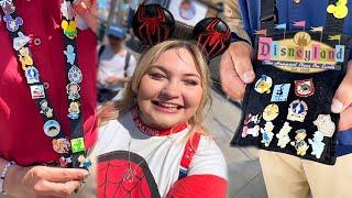 DISNEYLAND PIN TRADING WITH CAST MEMBERS