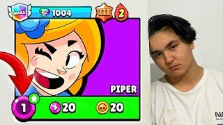 1lvl PIPER ile 1000 KUPA YAPTIM ÇOK ZOR! Brawl Stars