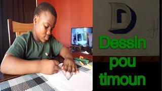 Dessin 3D Lettre D