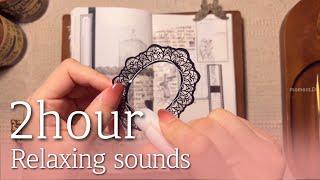 2HR ASMR for sleep 수면용, 작업용, 공부용 영상 다꾸 모음 편안한 소리 28 relaxing sounds #papertherapy #scrapbooking