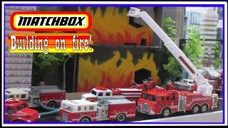 Matchbox -  Building on fire! - MBX Fire and Rescue Stop Motion