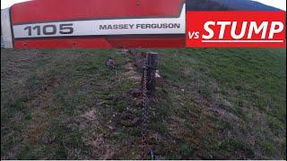 Massey Ferguson 1105 vs Tree Stump