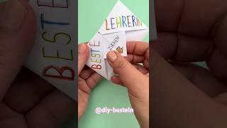 Basteln mit Papier: DIY Lehrerin Geschenk #shorts #basteln #lehrerin