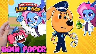 Labrador Rescue Papillon Escape Dr. Antel / [⭐️paper diy⭐️] ️Make Quiet Book Sheriff Labrador