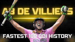 Fastest 100 in ODI History AB de Villiers’ Unstoppable 31 Ball Blitz | THE SPORTS SCHOLAR