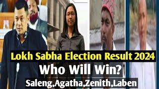 Lok Sabha Election Results 2024 Tura. Saleng vs Agatha vs Zenith vs Laben