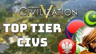 Civ 5 Tutorial - Top Tier Civ Guide || Best Civilizations in Civ V (Poland, Korea, Arabia)