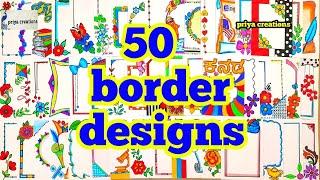 50 Project work designs/Beautiful Border Designs/Border design for project/Assignment/Border design