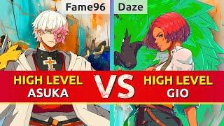 GGST ▰ Fame96 (Asuka) vs Daze (Giovanna). Guilty Gear Strive High Level Gameplay