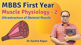 MBBS First Year | Muscle Physiology | Ultrastructure of Skeletal Muscle | Dr Sachin Kapur | AIIMS