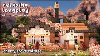Minecraft Relaxing Longplay With Commentary - Cozy Cherry Grove Cottage 