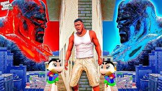 Lava God Red Gang VS Ice God Blue Gang play HIDE AND KILL with Flash & Kid Flash Doll In GTA 5
