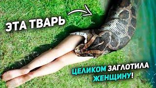 Гигантский ПИТОН ЗАГЛОТНУЛ женщину ЦЕЛИКОМ! Но то что было потом...