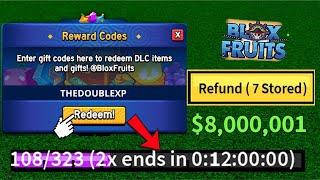 ALL 28 DOUBLE XP & STAT RESET CODES + 4 FREE STAT REFUND in 5 Minutes | BLOX FRUITS NEW CODE