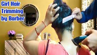 Summer nape shave  at home || village girl haircut vlog at home || #haircutting