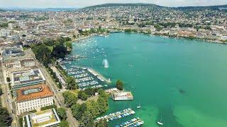 Drone Views of Switzerland in 4k: Zurich - Around the Lake