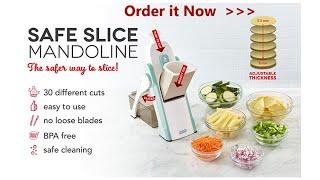 Latest Time N Energy Saving Kitchen Device Safe Slice Mandoline Slicer, Julienne + Dicer 
