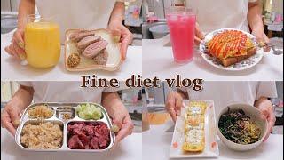 SUB) Diet cooking vlog with simple ingredients and methods|food vlog|mukbang|intermittent fasting