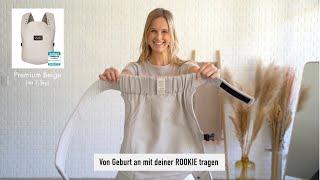 Vorteile der ROOKIE Babytrage | Lara zeigt dir, wie schnell & einfach die Premium Trage angelegt ist