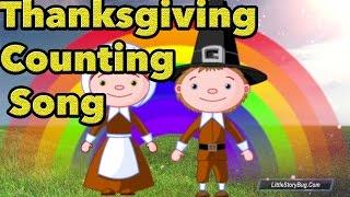 Thanksgiving Counting Songs for kids - Turkey Gobble Song - Littlestorybug