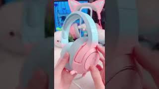 Unbox and Review Onikuma K9 Cute Cat Ear Headphone from Hekka