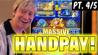 Pt.4/5  MASSIVE HANDPAY 15 Gold Heads on Timber Wolf Gold!