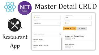 Complete React JS Master Detail CRUD with Asp.Net Core API