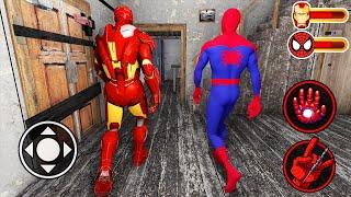 IRONMAN and SPIDERMAN Playing in Granny