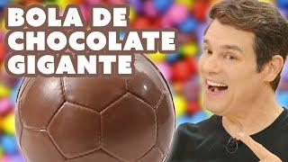 FIZ UMA BOLA DE CHOCOLATE GIGANTE! OLHA COMO FICOU