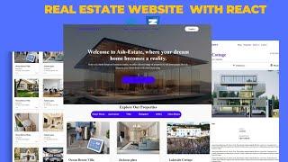 Modern Real Estate Website Tutorial For Beginners| Create A Real Estate Website Using React JS