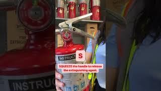 How to use a fire extinguisher!  Learn more at OSHA.gov. #firesafetymonth #firesafety