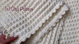 How to Crochet Beginner Baby Blanket, Easy Baby Blanket Crochet Video Tutorial