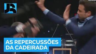 Polícia investiga José Luiz Datena por agressão com cadeira contra Pablo Marçal durante debate em SP