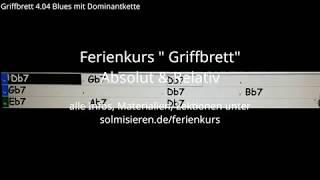 Ferienkurs Gitarren-Griffbrett 4.04 Blues mit Dominantkette