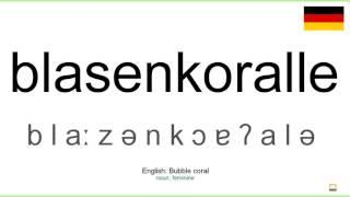 How to pronounce: Blasenkoralle (German)