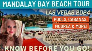 POOLS Mandalay Bay Las Vegas  Beach cabana lazy River tours! 2024