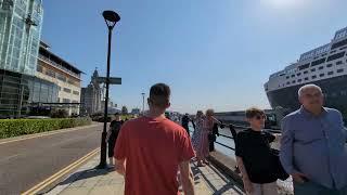 4K-60FPS-HIRES  Queen Mary 2 at Cruise Terminal to The Albert Dock Liverpool  06/09/2024