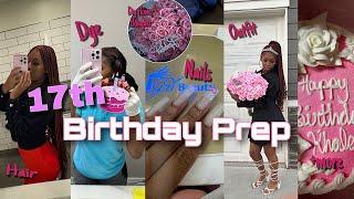 17TH BIRTHDAY PREP + VLOG  dying hair, hair appt, nail appt, lashes, diy bouquet, haul, & more