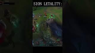 Sion lethality  #lol #lolchallenge #riotgames #leagueoflegends #TFT #viral #game #leagueofmemes