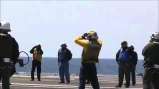 X47B UCAS-D First Catapult Launch from USS George H.W. Bush CVN-77)