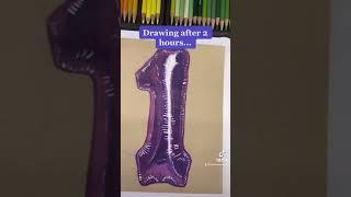 Drawing a shiny purple balloon!