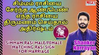 Simmam Rasi Palan | Male & Female Matching Rasi For Marriage | சிம்மம் ராசி | Life Horoscope