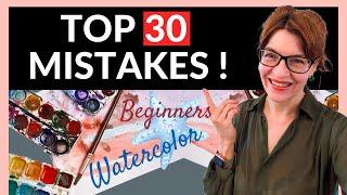 Top 30 Common Watercolor Mistakes Beginners Make! (Have you done these?)