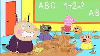 Peppa Pig faz coisas ruins na sala de aula | Peppa Pig Animação Engraçada